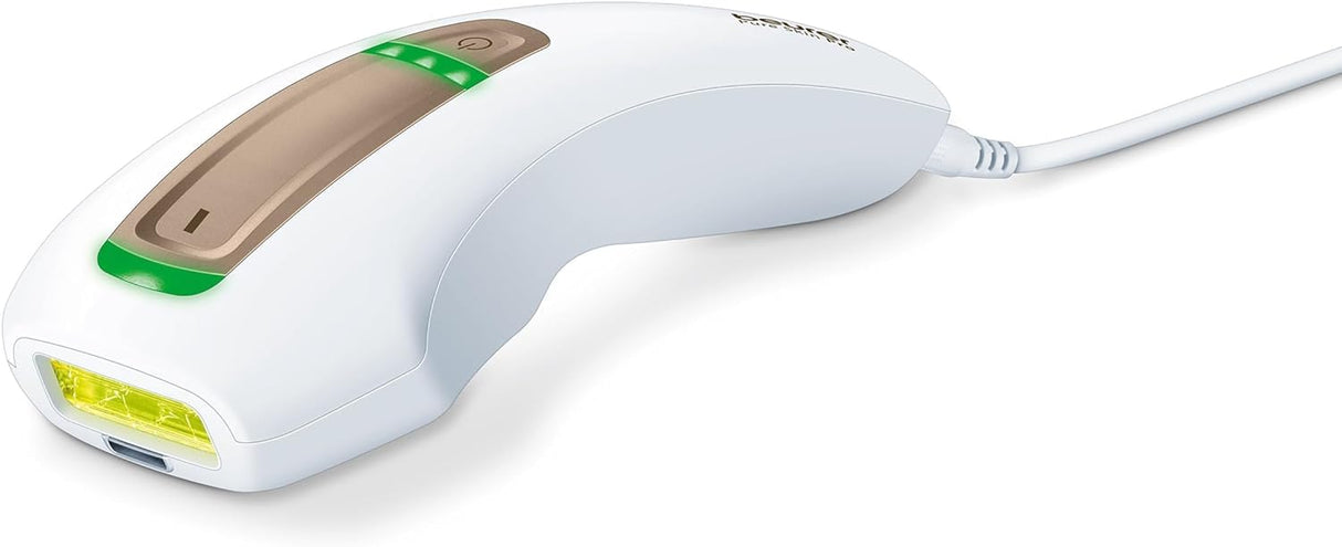 Beurer IPL Pure Skin Pro Depiladora compacta, depilación permanente con modo Auto-Flash, clínicamente probado, 600.000 pulsaciones de luz, 3 niveles intensidad, color blanco