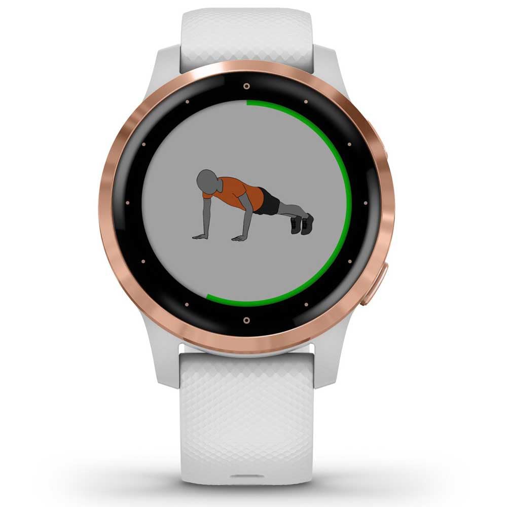 Garmin Vívoactive 4S Reloj Inteligente con GPS y Funciones de Control de la Salud Durante Todo el Día, Adultos Unisex, Rosa/Blanco, 40mm