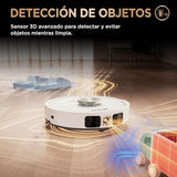 Shark PowerDetect Robot Aspirador y mopa 2 en 1, Base NeverTouch Pro con Limpieza, Carga y Vaciado automáticos, 60 días, navegación 3D y LiDAR, NeverStuck, WiFi/App, Blanco, AV2800ZEEUWH