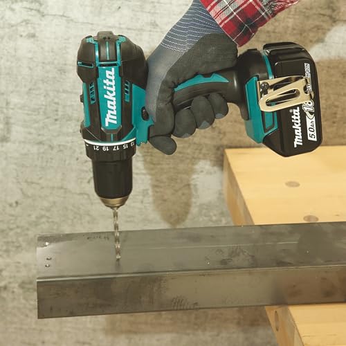 Makita DDF482RFJ drill Negro, Azul 1900 RPM 1,5 kg - Taladro eléctrico (1900 RPM, 1,3 cm, 3,8 cm, 36 Nm, 62 Nm, 600 RPM)