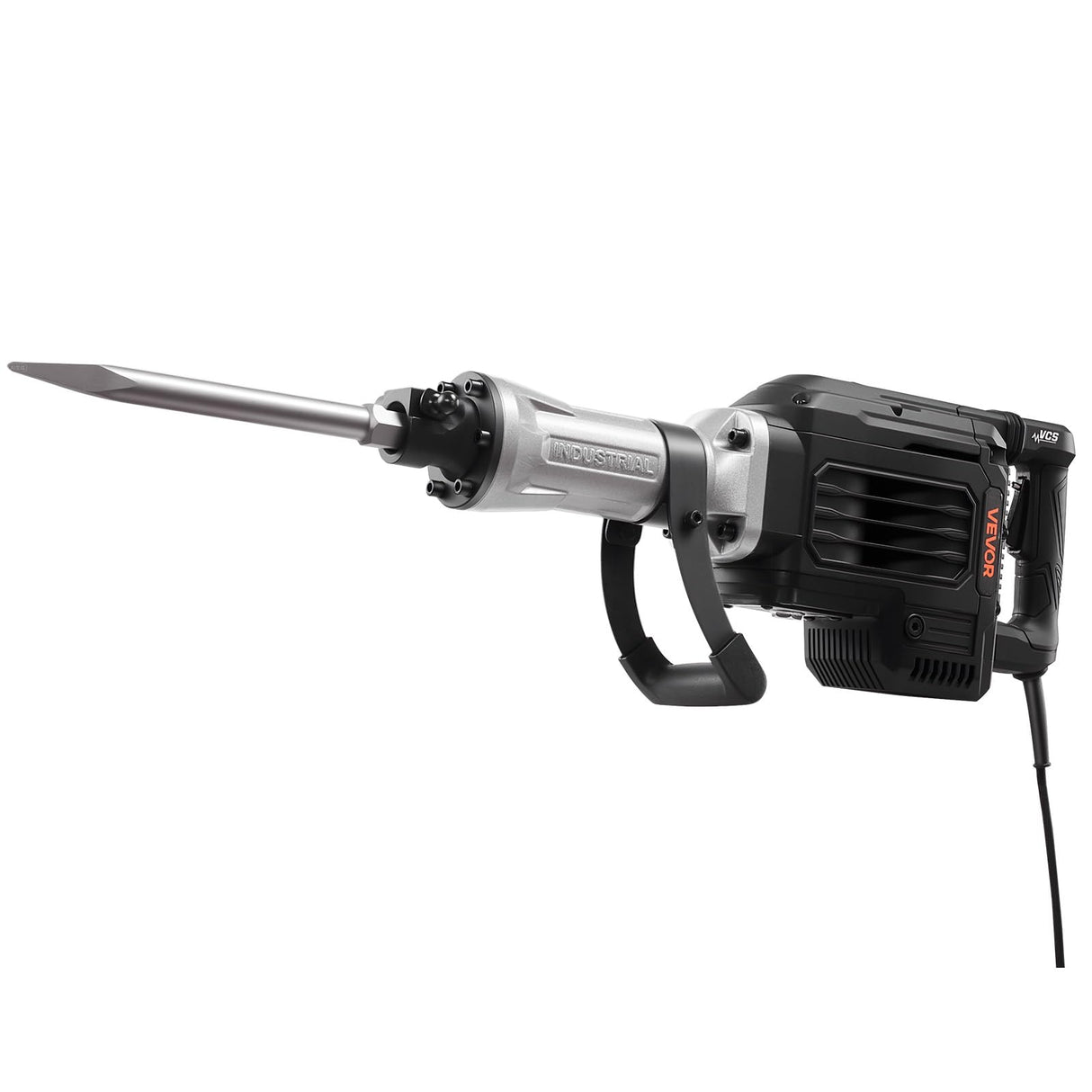 VEVOR Martillo Demoledor Eléctrico de 3000 W, 1700 BPM, con Cincel Puntiagudo, Estuche de Transporte, Guantes y Gafas de Seguridad, para Paredes Hormigón, Ladrillos, Azulejos y Cimientos, Negro