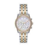 Michael Kors Reloj Bryant para Mujer, Movimiento cronógrafo de Cuarzo de 35 mm con Correa de Acero Inoxidable, 35 mm, Plateado y Dorado