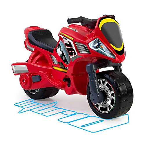 FEBER - Motofeber Turbo Hybrid 2 en 1, Moto Infantil con Batería de 6 Voltios y Correpasillos, Batería y Cargado Incluidos, para Niños a Partir de 3 años, Famosa (800013781)
