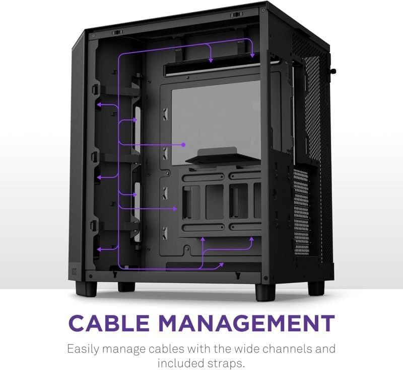 NZXT H6 Flow RGB Mid Tower Cristal Templado USB-C Negra
