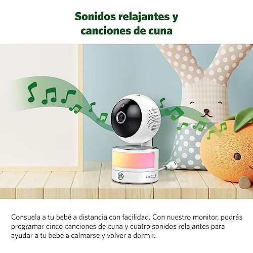 LeapFrog LF915HD Baby Surveillance Camera with Night Light 5" HD Screen Baby Monitor with Camera, 360° Translation and Tilt, 8X Zoom, Night Vision, Smart Sensor