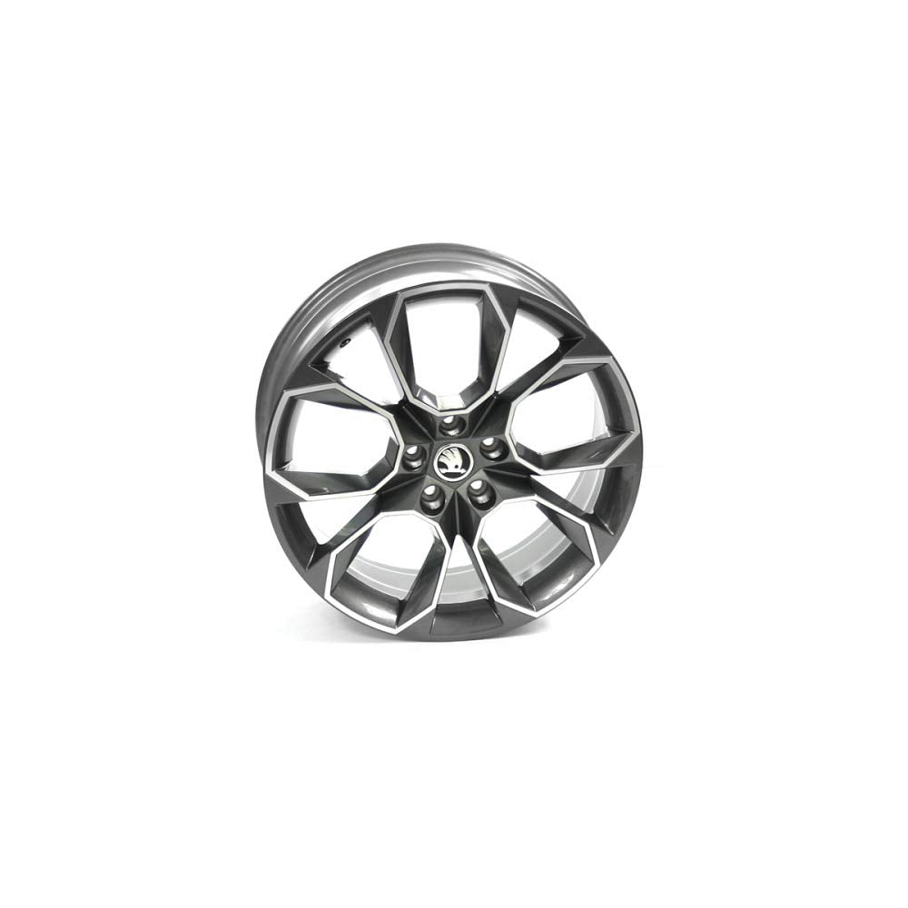 Skoda 5E0071499HA7 - Llanta de aluminio RS de 19 pulgadas Tuning Sport X-trem llanta 7,5JX19 ET51 5x112 llantas de aleación, antracita metalizada