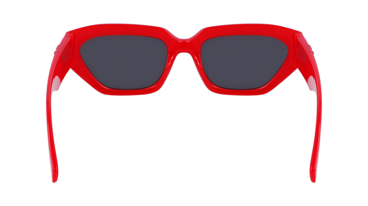 Calvin Klein Jeans Unisex Adult Sunglasses CKJ23652S - Strawberry Red with Solid Grey Lens