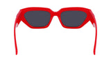 Calvin Klein Jeans Unisex Adult Sunglasses CKJ23652S - Strawberry Red with Solid Grey Lens