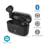 NEDIS Auriculares Totalmente inalámbricos, híbridos (ENC + ANC), Bluetooth, máximo Tiempo de reproducción de la batería: 36 Horas, Control táctil, Carcasa de Carga, Carcasa de Carga inalámbrica,