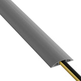 D-Line CC-2/9M Canaleta pasacables para suelo, Protector de cables, Cubre cables suelo - Cavidad para cables = 17mm (anch.) x 9mm (alt.) - 9-metro longitud - Gris