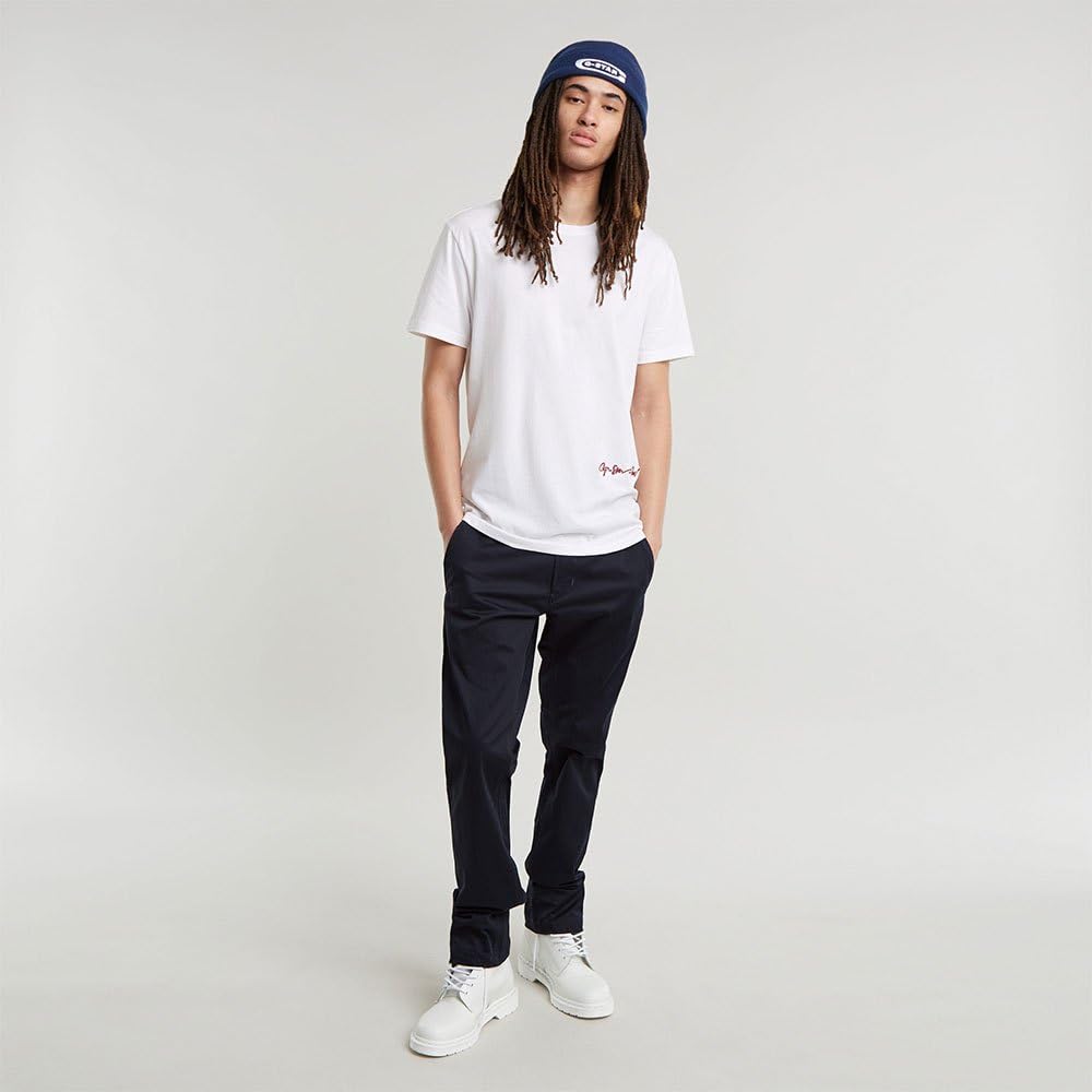 G-STAR Para Hombre Pantalones Mosa Straight Chino, Azul (Salute D25547-5126-C742), 36W / 32L