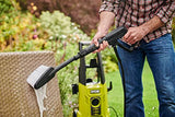 RYOBI - Hidrolimpiadora de Alta Presión 1800W, 140 Bares, 420l/h - 2 Lanzas (Vario y Turbo) y 1 Cepillo Multisuperficie, Limpiador de Superficies Ø 25 cm - Depósito Detergente 0,9l - RY140PWA