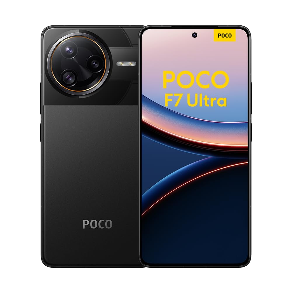 Xiaomi POCO F7 Ultra - Smartphone de 16+512GB, Cámara Triple de 50 MP con OIS, Pantalla de 6,67" 2K Flow AMOLED 120 Hz, Snapdragon 8 Elite, Hypercharge 120W, Negro (Versión ES)