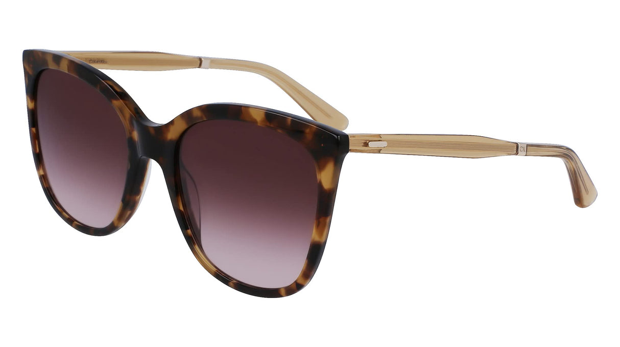 Calvin Klein Women's Sunglasses CK23500S - Brown Havana with Gradient Brown Lens