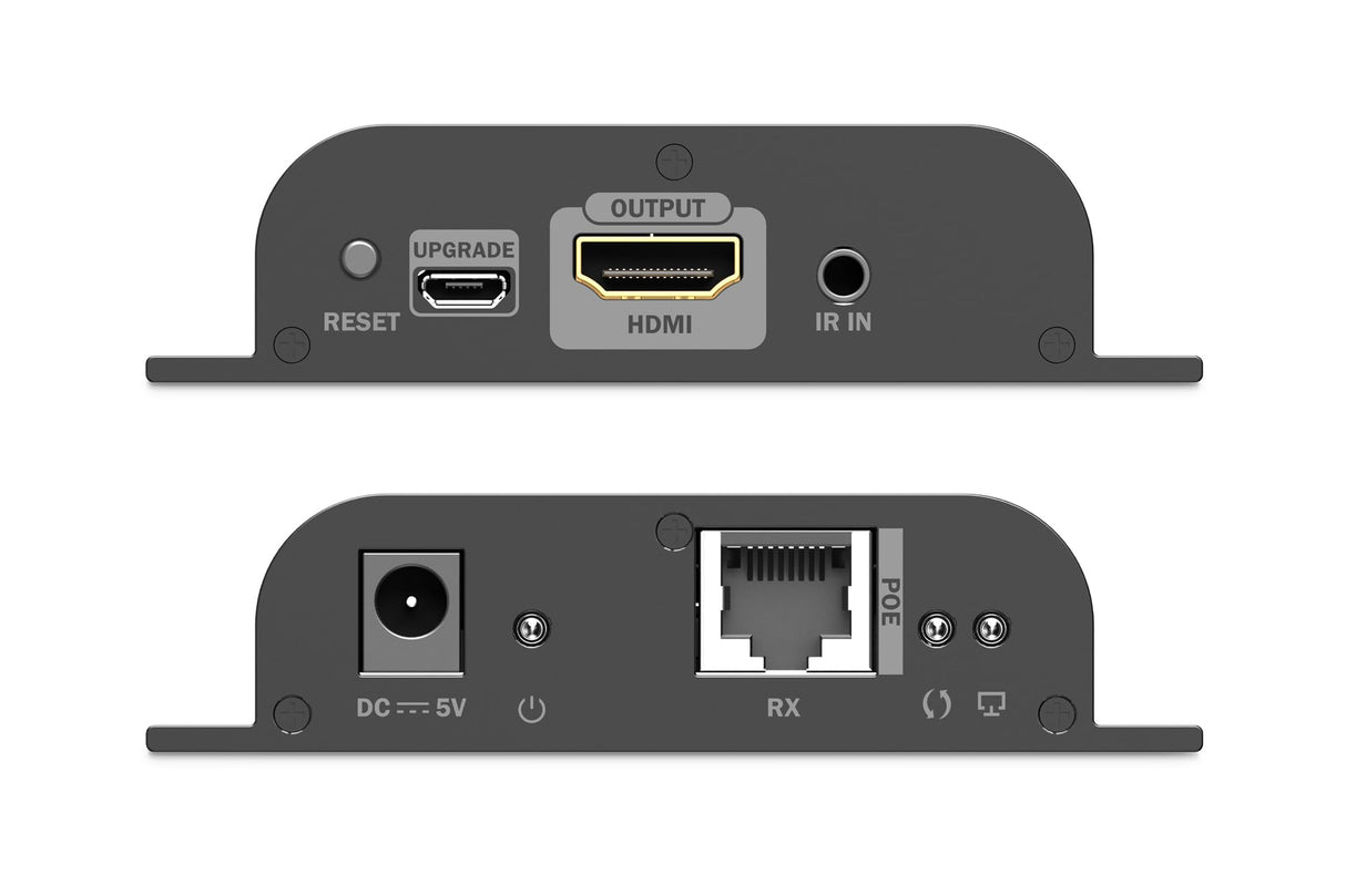 DIGITUS Receptor extensor HDMI PoE IP para DS-55353 – UHD 4k 60 Hz – HDMI 2.0 – hasta 120 m de alcance – unidad receptora – punto a multipunto – CAT 6 – negro