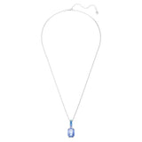 Swarovski Colgante Millenia, Talla octogonal, Azul, Baño de rodio