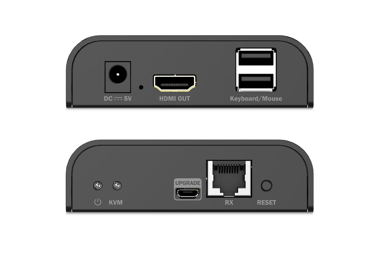 DIGITUS Receptor HDMI KVM IP para DS-55355 – UHD 4k 60 Hz – HDMI 2.0 – hasta 200 m de alcance – unidad receptora – punto a multipunto – CAT 6 – negro