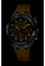 Festina Reloj Hombre F20671/4 Chrono Bike Caja de Acero Inoxidable 316l Plateado Correa de Caucho Amarillo
