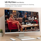 LG 32SR85U-W - MyView Smart Monitor, 32 Pulgadas, 3840 x 2160 (Ultra HD 4K), Panel IPS, webOS 23, ThinQ App, Web CAM, Blanco