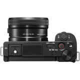 Sony Alpha ZV-E10L - Cámara vlog sin espejo de objetivos intercambiables con lente de kit Power Zoom de 16-50 mm f/3.5 - 5.6, pantalla de ángulo variable para vlogging, color negro