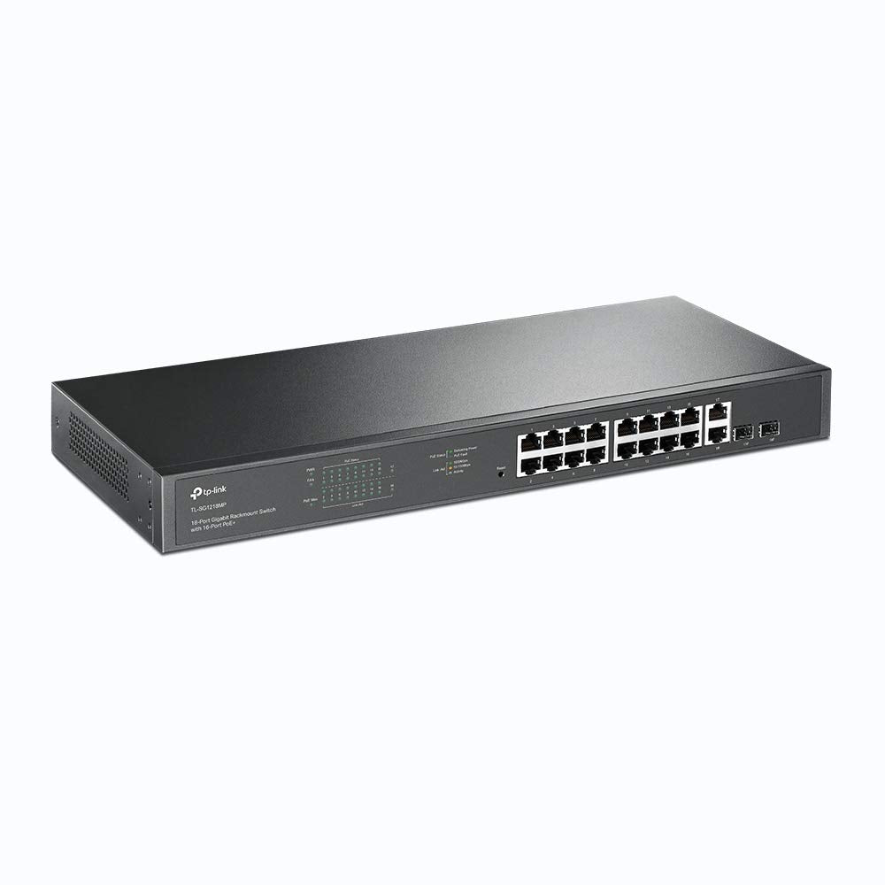 TP-LINK 18-Port Gigabit Rackmount Switch with 16-Port PoE+