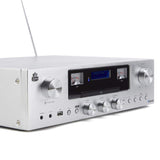 GPO Retro PR200 sistema de audio para el hogar Minicadena de música para uso doméstico Plata 12 W - Microcadena (Minicadena de música para uso doméstico, Plata, 12 W, DAB,FM, LCD, 3,5 mm)