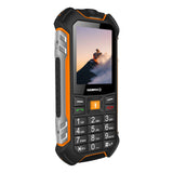 Hammer H Boost LTE, Robusto, Mega batería de 3500 mAh, 2.4", Resistente al Agua (IP68), a Prueba de Golpes, Linterna, Dual-SIM, Bluetooth, teléfono Celular con Botones, Negro