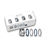 BERING Arctic Symphony Collection Symphony-Set-A 8 Anillo para mujer de acero inoxidable con acabado en plateado brillante
