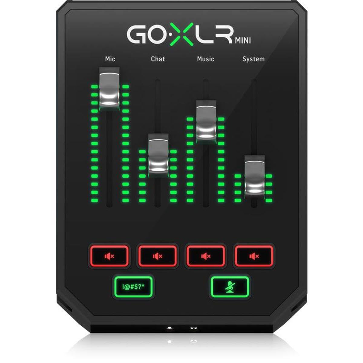 TC Helicon Mezclador de transmisión en línea GoXLR MINI con interfaz USB/audio y preamplificador Midas, solo compatible con PC