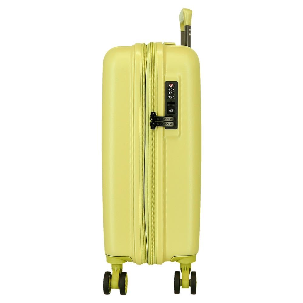 Joumma Disney Minnie Line Maleta de Cabina Amarillo 40x55x20 cms rígida 2,8 kgs Cierre TSA Integrado ABS 2,8 kgs 37L Extensible Equipaje de Mano