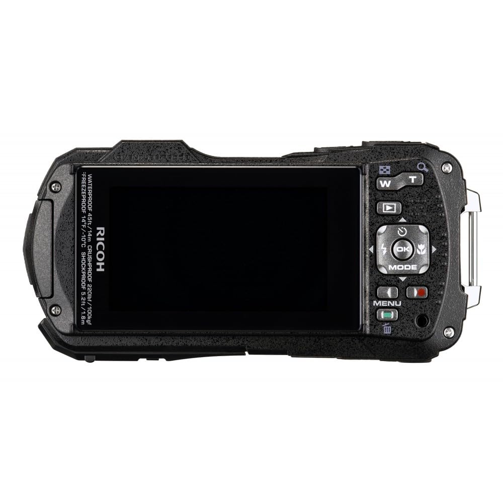 Ricoh Cámara Digital Impermeable Negra WG-80 a Prueba de Golpes a Prueba de congelación a Prueba de aplastamiento 03122