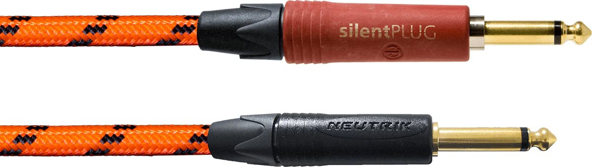 CORDIAL CABLES Cable de guitarra 6m naranja silencioso reactivo UV