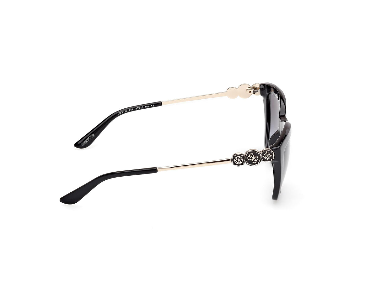 GUESS Gu00199 Gafas, 01b Shiny Black, 56/17/140 para Mujer