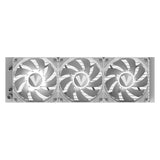 Vida Aquilo - Enfriador de CPU líquido ARGB de 360 mm, 3 ventiladores ARGB PWM, cabezal de bomba RGB con espejo infinito, color blanco