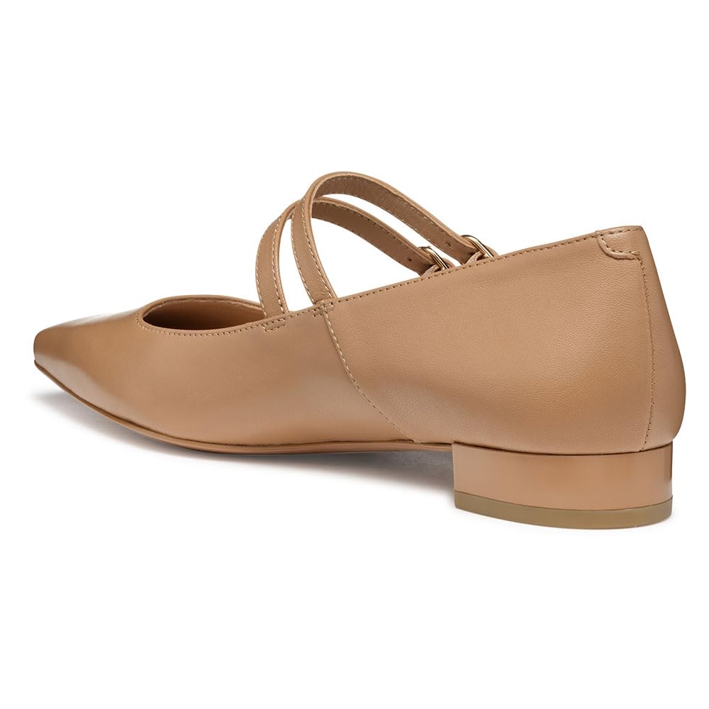 Geox D GISELDA15 C, Bailarinas Planas Mujer, Beige, 39.5 EU