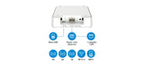 Fritz!Box 6860 5G International - Router móvil 5G/LTE con hasta 1.300 Mbps, Wi-Fi 6 con hasta 3.000 Mbps, PoE+, Carcasa a Prueba de Polvo y Salpicaduras, Base DECT, Interfaz en Español