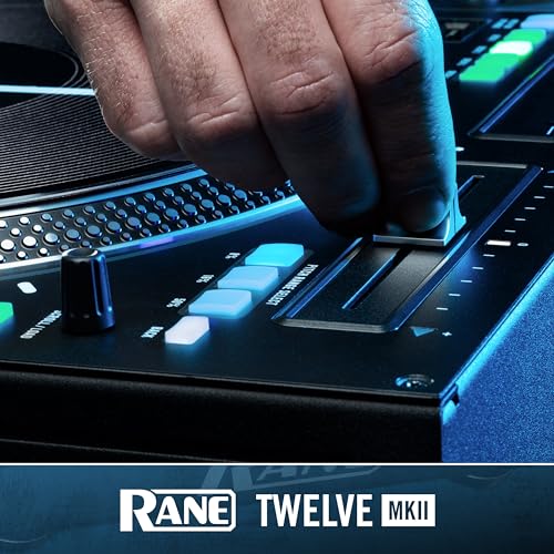 RANE Twelve MKII - Controlador DJ Midi Motorizado, Giradiscos de 12’’ Estilo Vinilo con Control DVS y USB Midi para Traktor, Virtual DJ & Serato DJ