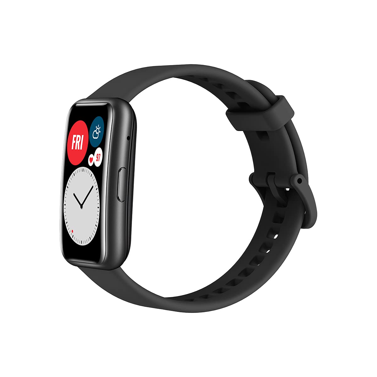 Huawei, Watch fit, Smartwatch, Pantalla AMOLED y Adaptador USB C, hasta 10 días de batería, 96 Modos de Entrenamiento, GPS Incorporado, 5 ATM, Negro, De 1,64 Pulgadas