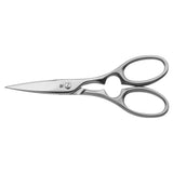 WMF Grand Gourmet - Juego 6 Piezas, 4 Cuchillos con Hoja Insertada de Acero Templado Completamente Forjado y Tijeras Multiusos con Soporte FlexTec de Acero Inoxidable