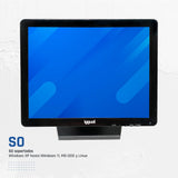 iggual Monitor Táctil de 15" - Compat Aplicaciones TPV- Panel Resistivo 75Hz TFT LCD (4:3)- SO: Wind XP hasta 11,MS-Dos, Linux- VESA 75x75mm- USB-A + VGA+HDMI, 1.024x768 XGA (349x274x69) MTL15C