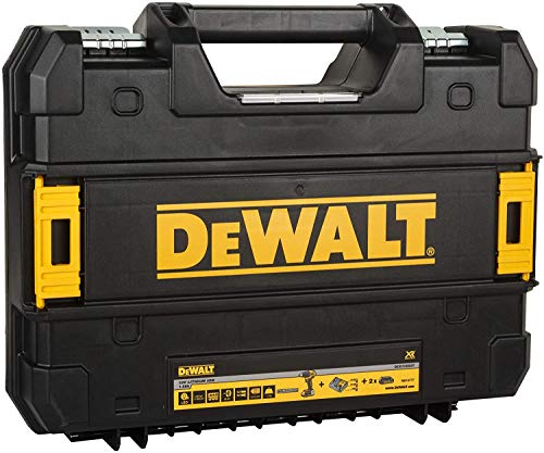 DEWALT DCD708S2T-QW - Taladro Atornillador sin escobillas XR 18V 13mm 65Nm con 2 baterías Li-Ion 1,5Ah y maletín TSTAK