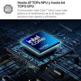 LG gram 17Z90TL-G.AU88B Ordenador Portátil 17 Pulgadas Intel Core Ultra7 258V, 32 GB RAM, 1TB SSD, Panel IPS Antirreflejo, WQXGA, 1.460 g, 24.5 Horas, Windows 11 Home, Negro, Teclado QWERTY Español