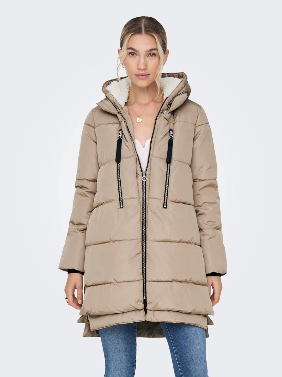 ONLY Onlnora Long Puffer Coat CC Otw Chaqueta, Vajilla, M para Mujer
