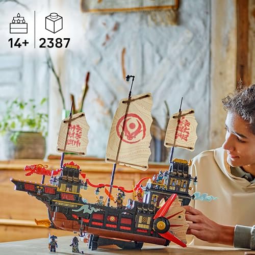 LEGO Ninjago Bounty del Templo - Barco de Juguete Interactivo con Techo Desmontable y 6 Minifiguras Inc. Cole, Zane y NYA - Regalo para Chicos de 14+ Años Fans de El Renacer de los Dragones 71848