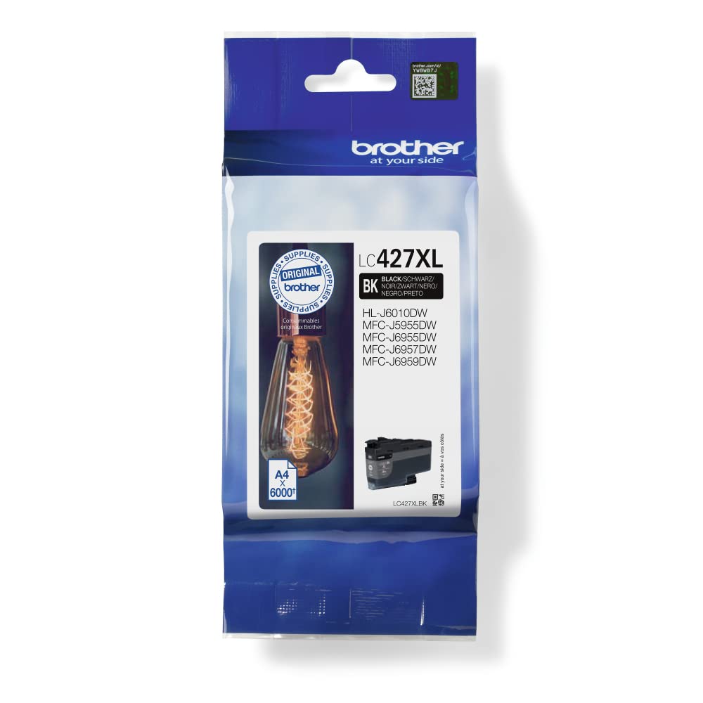Brother LC-427XLBK - Cartucho de Tinta para MFC-J5955DW, MFC-J6955DW, MFC-J6955DW, MFC-J6957DW, HL-J6010DW, Cartucho XL