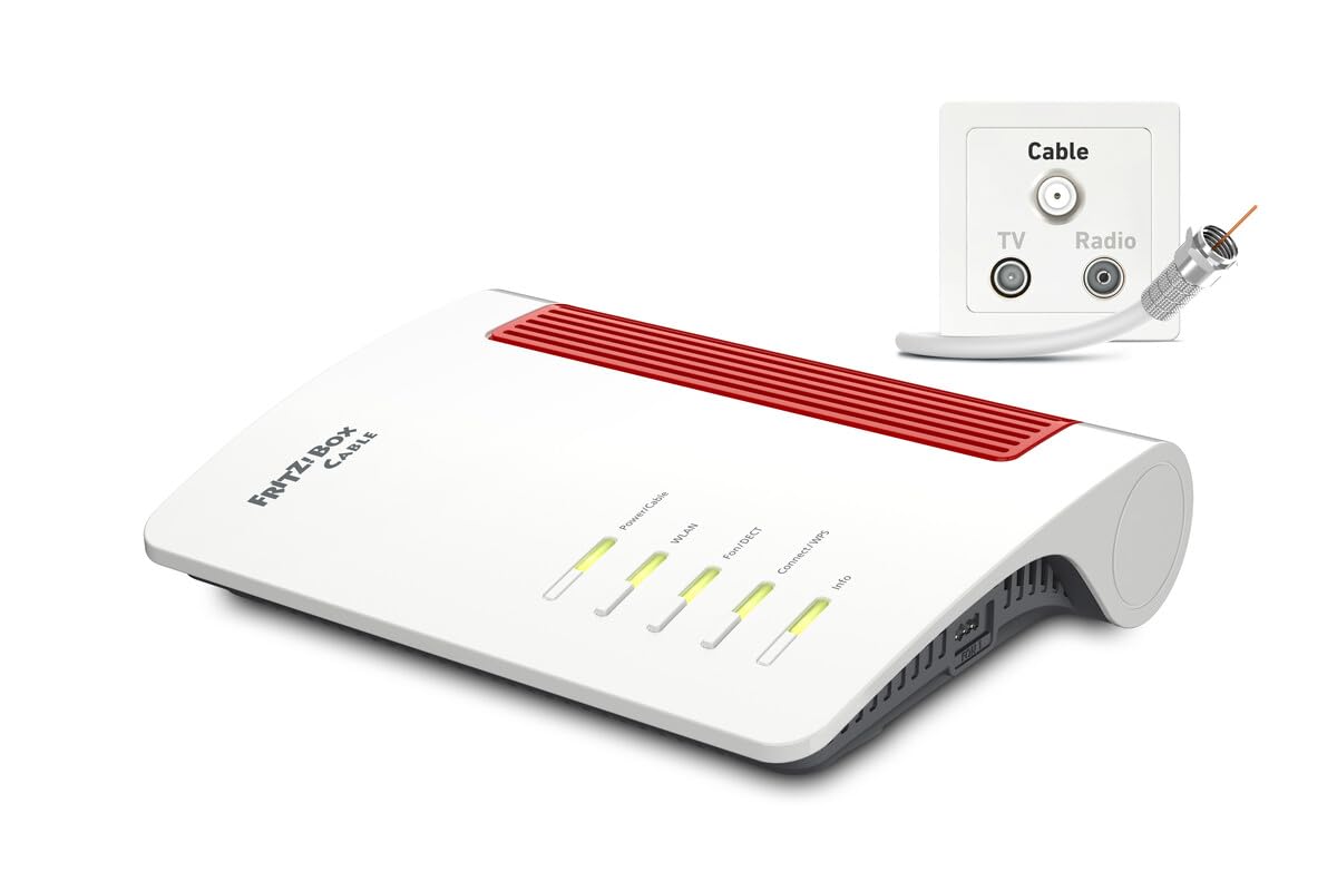 Fritz!Box 6670 Cable | Router Wi-Fi 7 con módem por Cable, Zigbee y DECT ULE, LAN de 2,5 Gigabit, Mesh Wi-Fi, USB, transmisión de TV | Compatible con Ziggo, Delta y más | Incluye actualizaciones