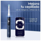 Oral-B iO 7 Oral-B iO 7N Cepillo de Dientes Eléctrico Azul, con 2 Cabezales y 1 Estuche de Viaje, Diseñado por Braun