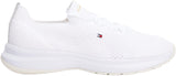 Tommy Hilfiger Runner Sneaker Mujer Knit Low Top, Blanco (White), 38