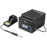 TOOLCRAFT LSL-951 - Estación de soldadura digital con iluminación LED y extracción de humo de soldadura (80 W, 160-480 °C)