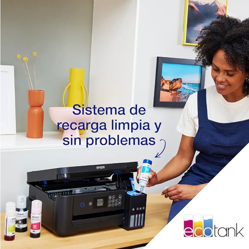 Impresora multifunción EcoTank ET-2850 A4 con depósito de tinta, conexión Wi-Fi y hasta 3 años de tinta incluida